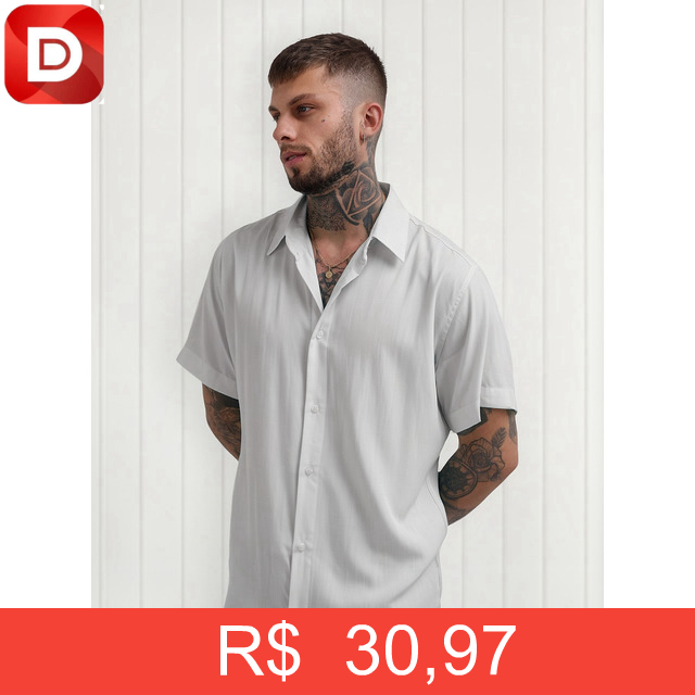 Foto do produto Camisas Manga Curta Slim Social