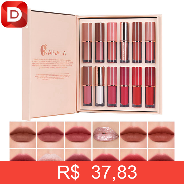 Foto do produto Kaisasa Kit De Gloss Labial Brilho Labial Matte