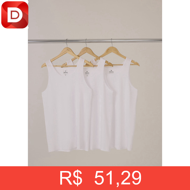 Foto do produto Kit com 3 Regatas Slim Hering