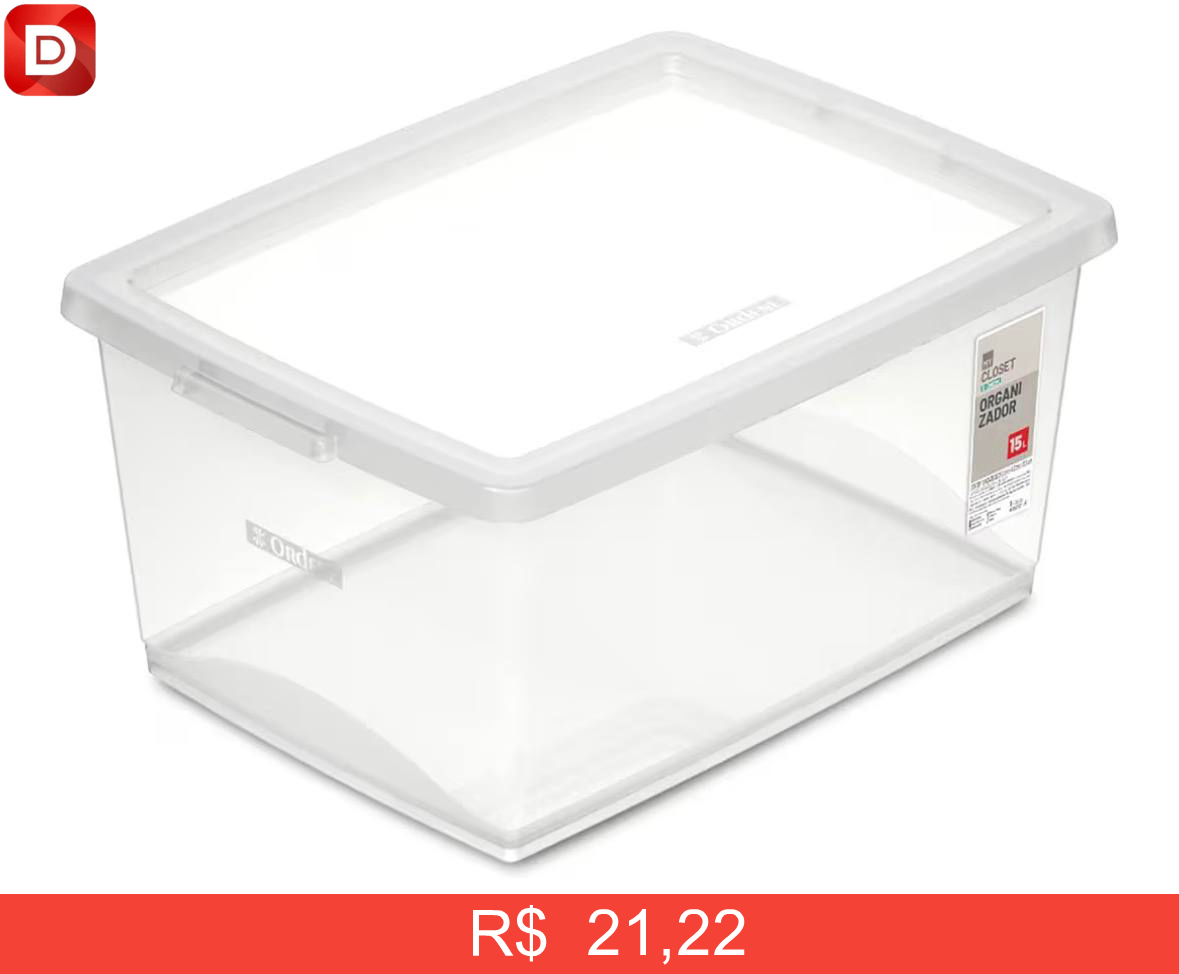 Foto do produto Caixa Organizadora Plástica