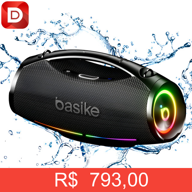 Foto do produto Caixa De Som Bluetooth Portátil 36h 200W Basike Boombox