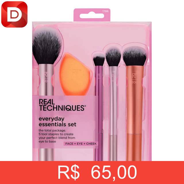 Foto do produto Kit com 5 Produtos Real Techniques Everyday Essentials