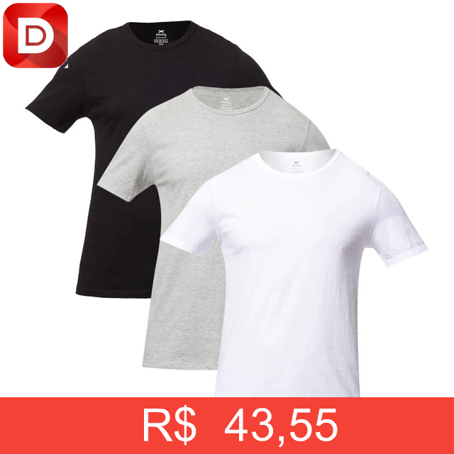 Foto do produto Kit Com 3 Camisetas Slim Hering