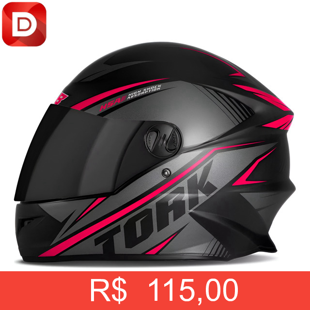 Foto do produto Capacete Moto Pro Tork Fechado Viseira Fumê Street