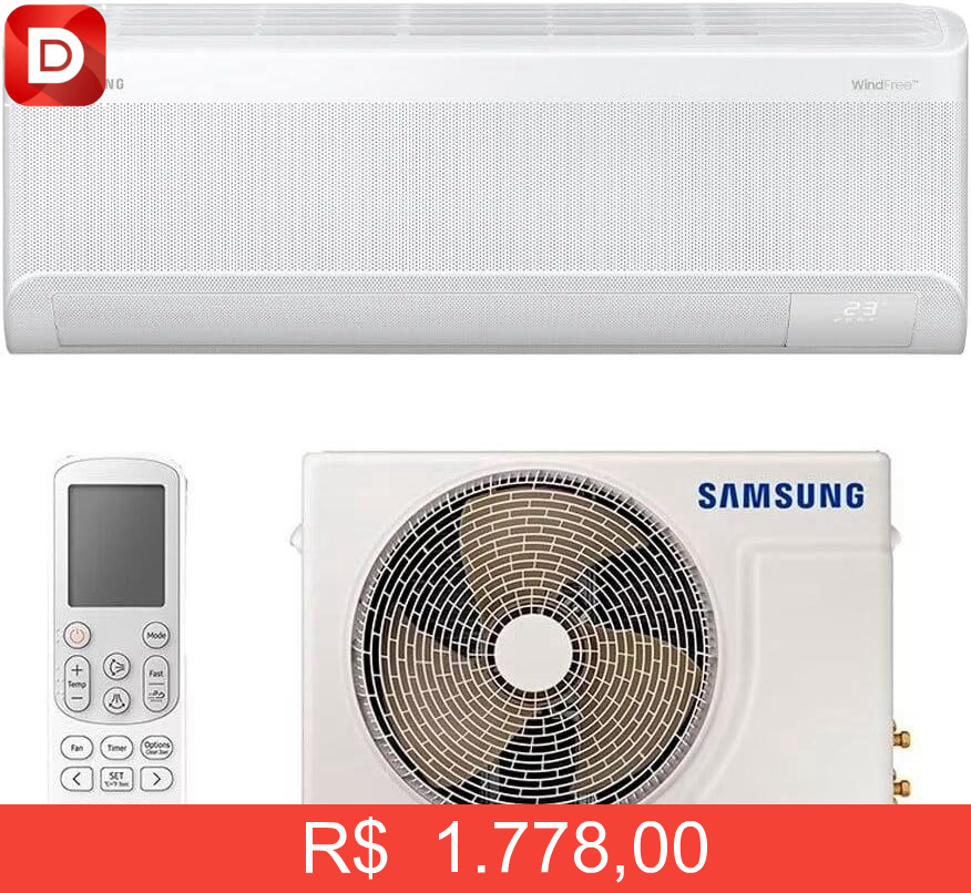 Foto do produto Ar Condicionado Split Hi Wall Samsung WindFree AI Inverter 12.000 Btus Frio