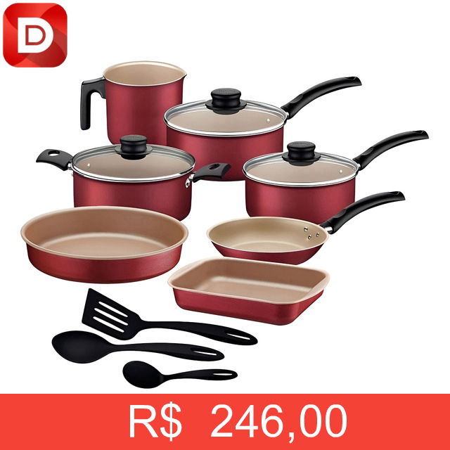 Foto do produto Conjunto de Panelas Tramontina 10 Peças Antiaderente