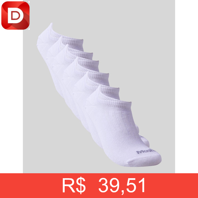 Foto do produto Kit 6 Pares Meia Invisível Unissex Mash