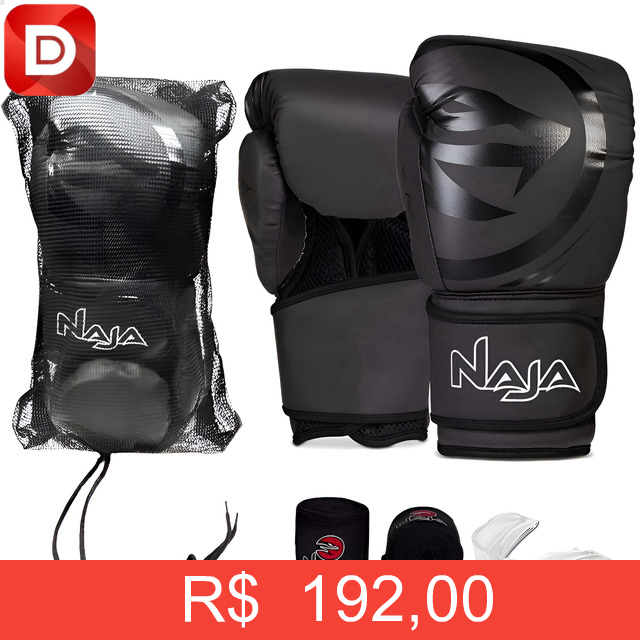 Foto do produto Kit Luva Muay Thai Boxe Naja