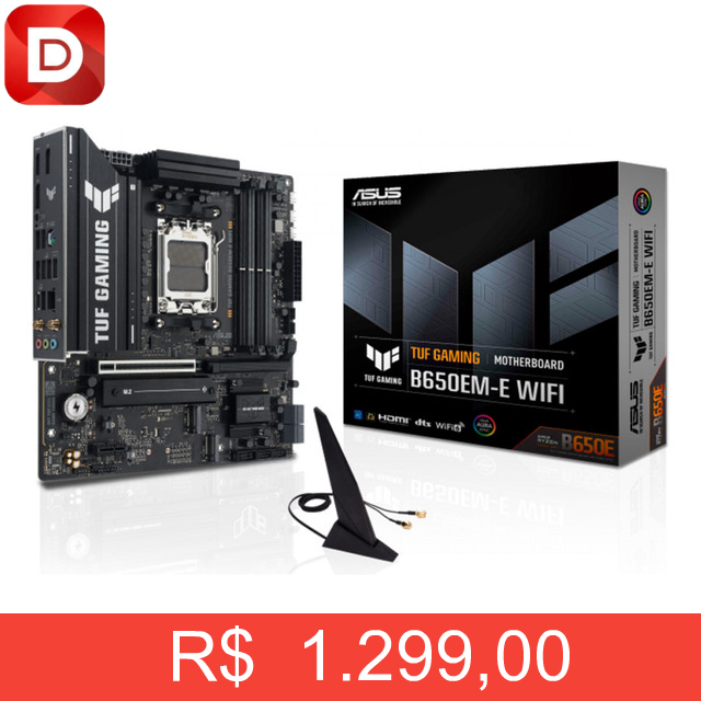 Foto do produto Asus Tuf Gaming B650em-e Wifi Ddr5 Amd Am5 Matx