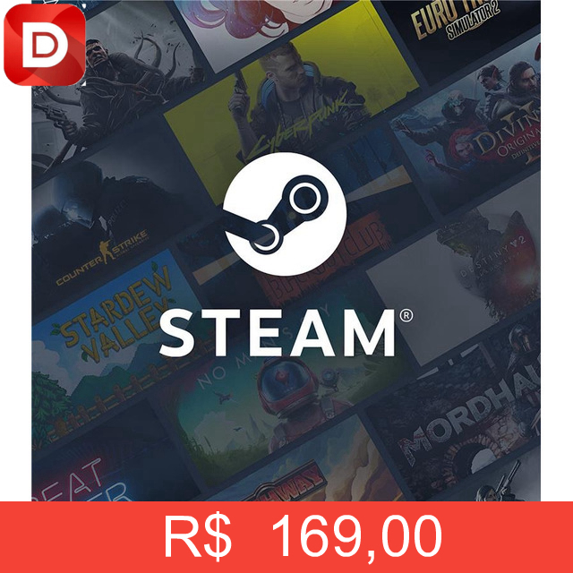 Foto do produto Gift card Steam R$200