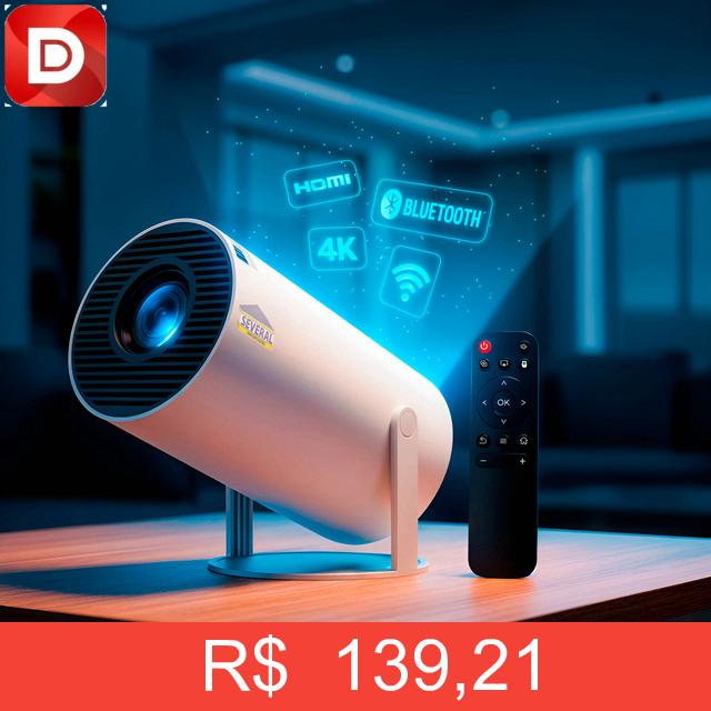 Foto do produto Mini Projetor HY300 WiFi Bivolt