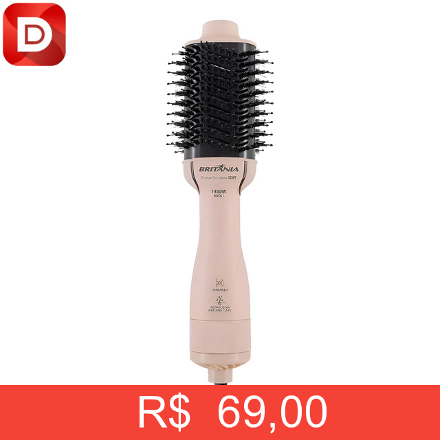 Foto do produto Escova Secadora De Cabelos Britânia Soft 4 Em 1