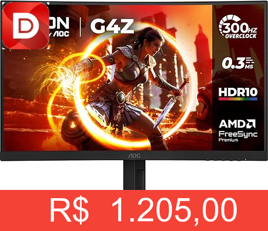Foto do produto Monitor Gamer Curvo AOC AGON G4Z 27