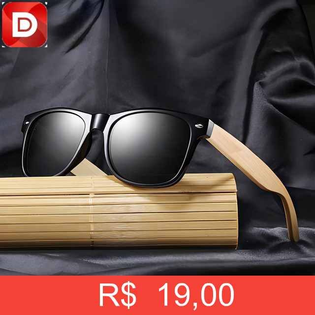 Foto do produto Óculos De Sol Bambu Quadrado Masculino