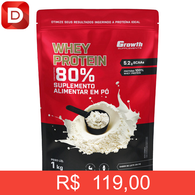 Foto do produto Whey Protein Growth Supplements