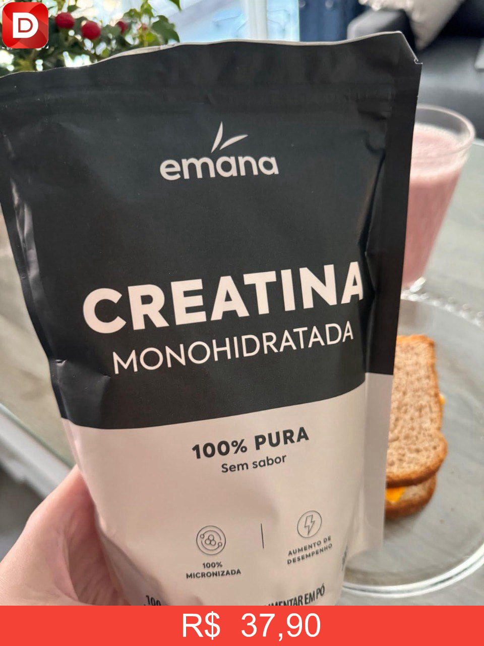 Foto do produto Emana Creatina Monohidratada