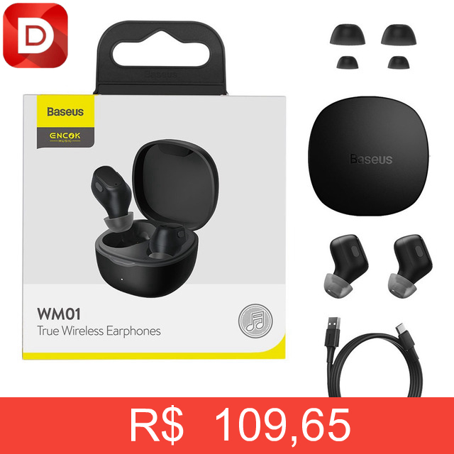 Foto do produto Fone Sem Fio Bluetooth Baseus Encok Touch