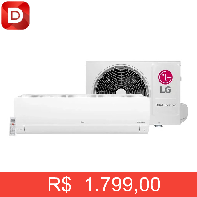 Foto do produto Split Hiwall Inverter LG Dual Compact 12000 BTU Frio 220V
