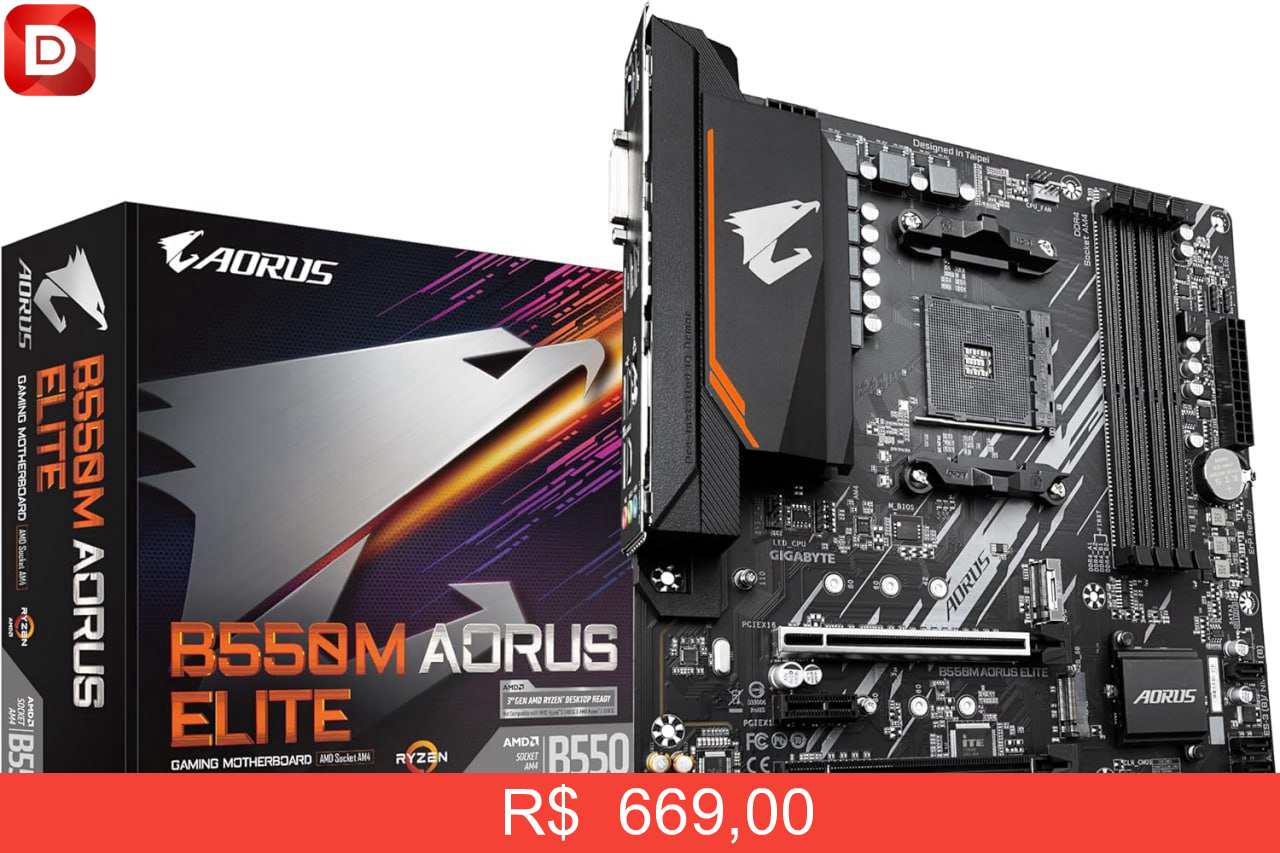 Foto do produto Placa Mãe Gigabyte B550M AORUS Elite