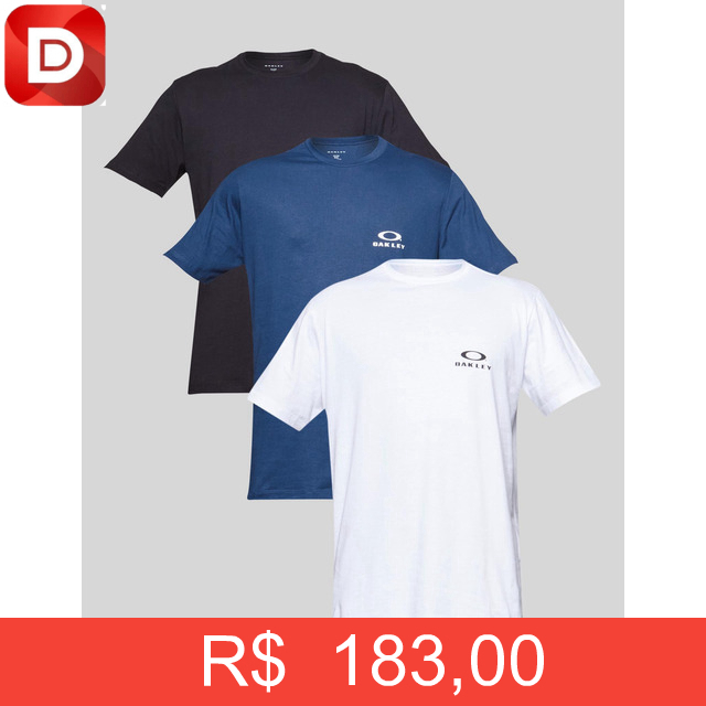 Foto do produto Kit com 3 Camisetas Oakley Ellipse