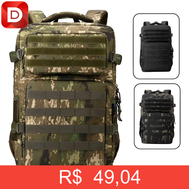 Foto do produto Mochila Tática Militar Impermeável Reforçada