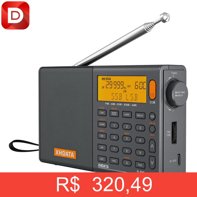 Foto do produto Rádio Portátil Xhdata D-808