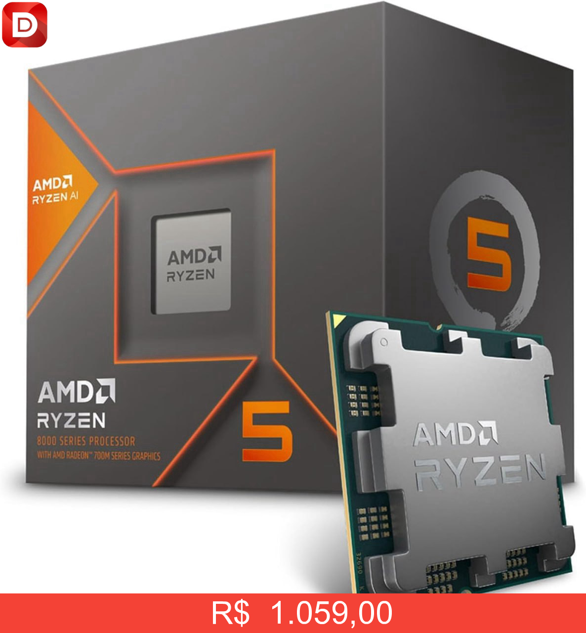 Foto do produto Processador AMD Ryzen 5 8600G