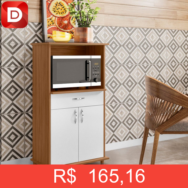 Foto do produto Balcão Multuso Para Forno E Microondas 2 Portas