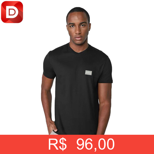 Foto do produto Camiseta Calvin Klein Jeans Gola V Light Square