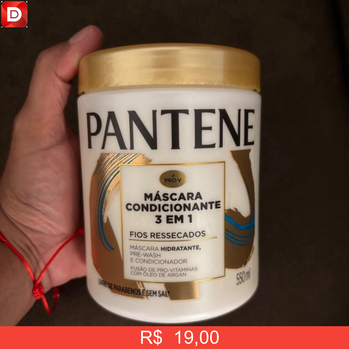 Foto do produto Máscara Pantene Pro-Vitaminas 3 em 1