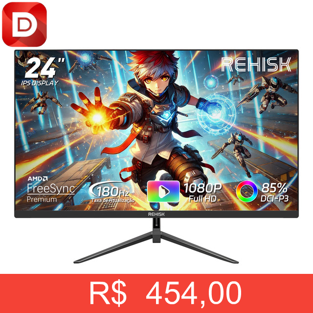 Foto do produto Monitor Gamer 24'' Ips Full Hd 180hz 1ms Hdmi Freesync