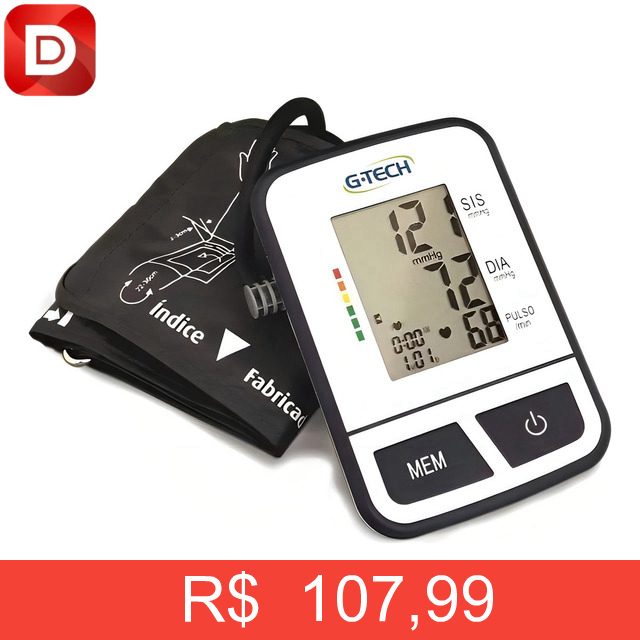 Foto do produto Aparelho De Medir Pressão Digital De Braço G-tech BSP11