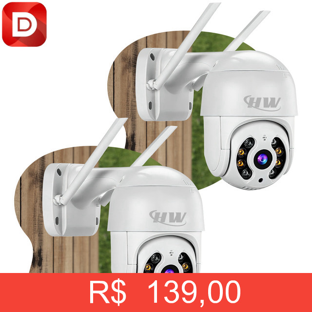 Foto do produto Kit 2 câmeras Ip Icsee