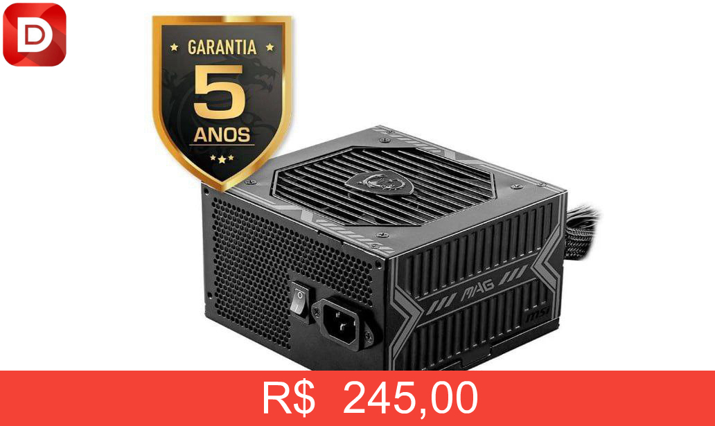 Foto do produto Fonte de Alimentação MSI MAG A650BN