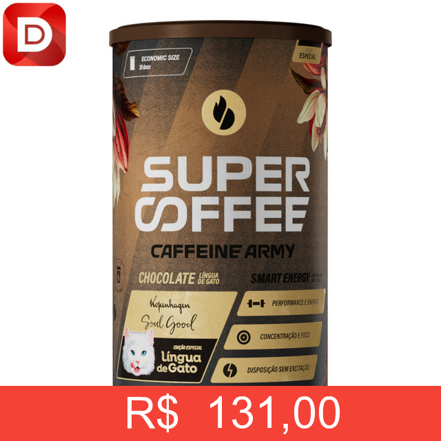 Foto do produto SuperCoffee Caffeine Army Língua de Gato