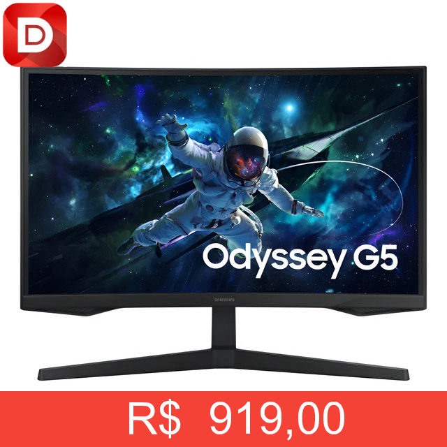 Foto do produto Monitor Gamer Samsung Odyssey G5