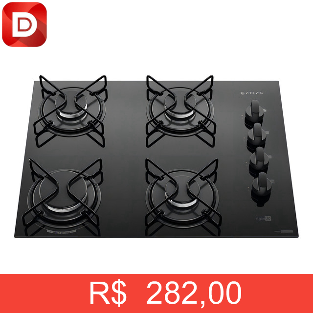 Foto do produto Cooktop 4 Bocas Atlas Agile Up