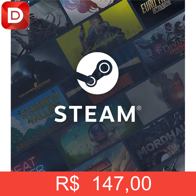 Foto do produto Gift card Steam R$200