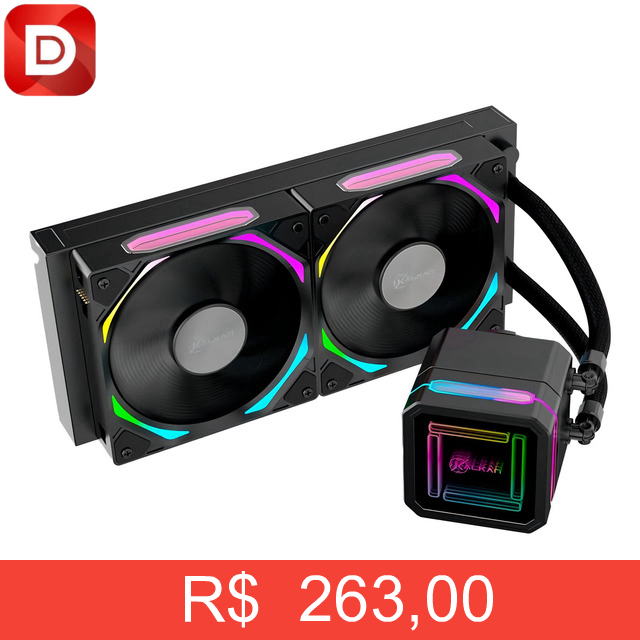 Foto do produto Water Cooler Gamer Kalkan Delta 240 Wireless Argb