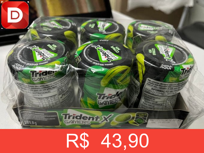 Foto do produto Chiclete Trident X Gamers Citrus Mix