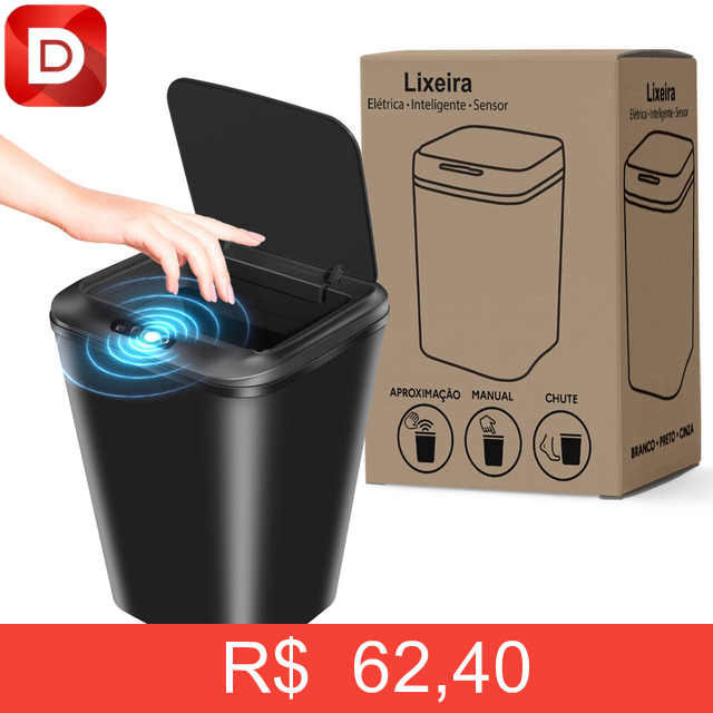 Foto do produto Lixeira com Sensor Automático Inteligente