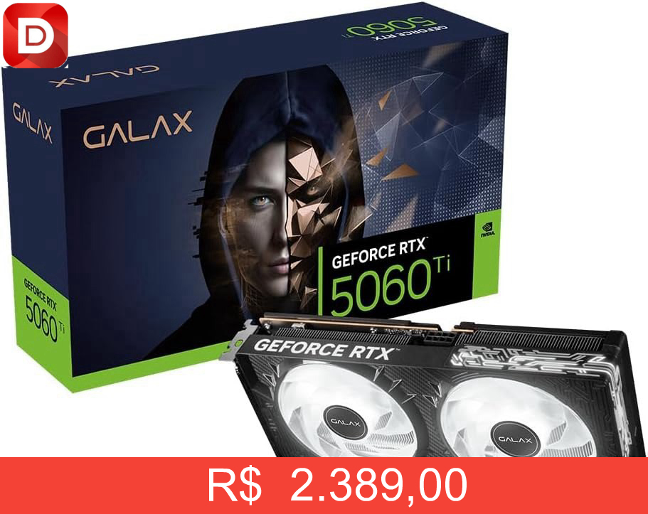 Foto do produto Galax RTX 5060 Ti 8GB Dual