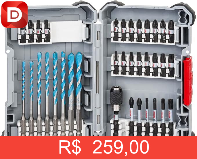 Foto do produto Bosch Kit pontas e brocas MultiConstruction Impact Control