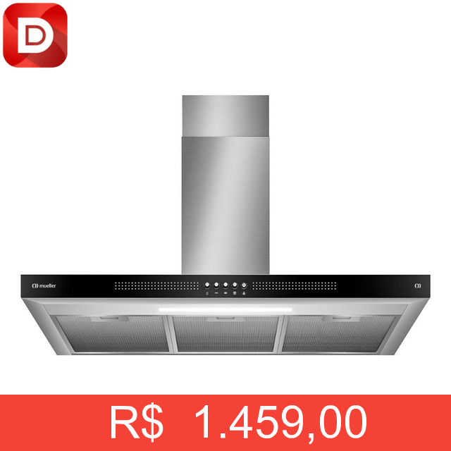 Foto do produto Coifa De Parede Mueller Plana 90cm Inox