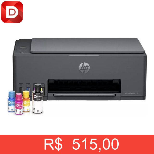 Foto do produto Impressora Multifuncional HP Smart Tank 584