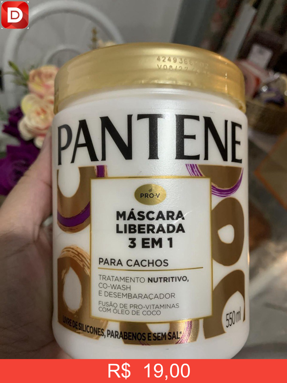 Foto do produto Máscara Pantene Pro-Vitaminas 3 em 1
