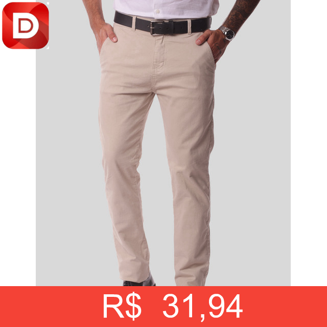 Foto do produto Calça De Sarja Masculina Bolso Faca/embutido C/ Lycra