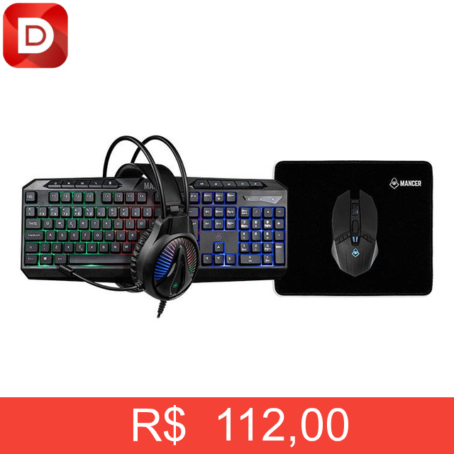 Foto do produto Combo Gamer Mancer Orc V2 4x1
