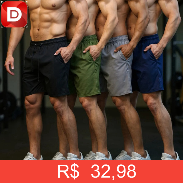 Foto do produto Kit 3 Shorts Tactel com Bolso