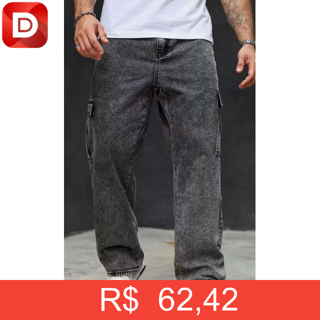 Foto do produto Calça Cargo Jeans Streetwear
